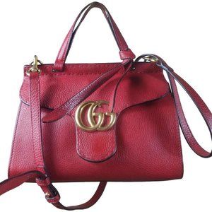 Auth Gucci GG Marmont Top Handle cross body Mini